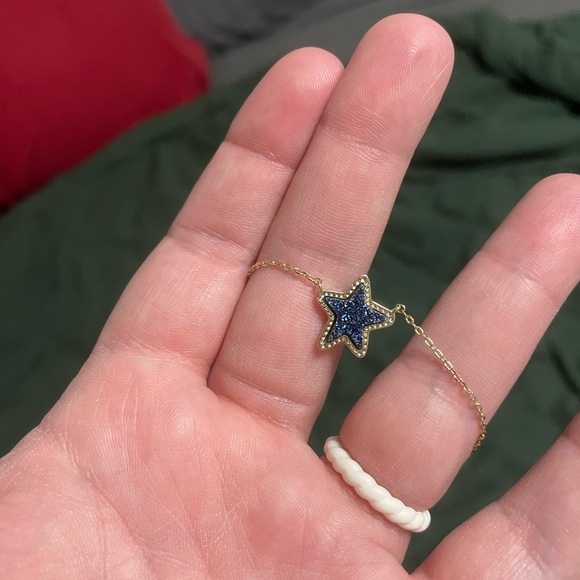 Kendra Scott Jewelry - Kendra Scott Jae Star Gold Pendant Necklace in Blue Drusy